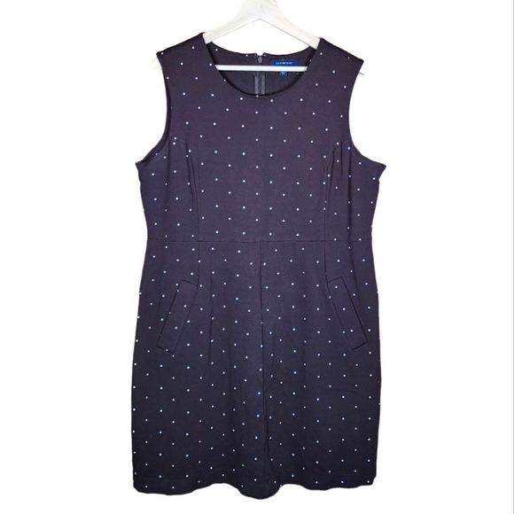 Lands' End Dresses Lands End Brown Polka Dot Mini Dress Womens Size